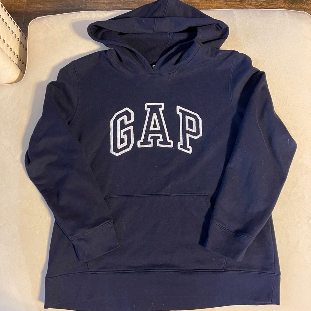 Ladies GAP navy blue hoodie, size large.